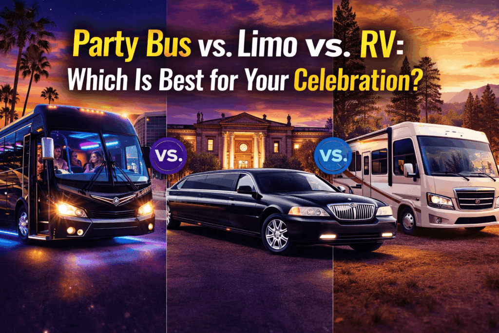 party bus vs. limo vs. RV