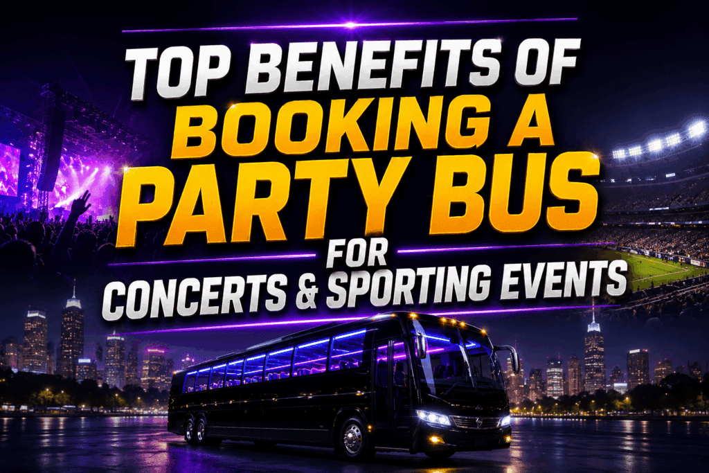 Party bus for concerts and sporting events