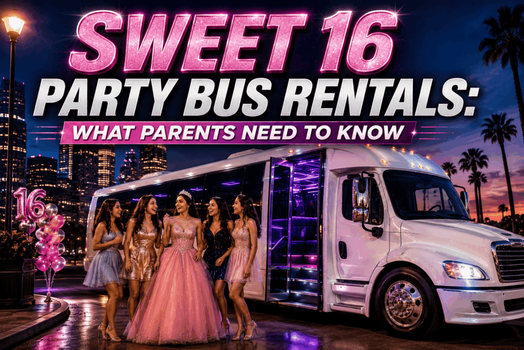 sweet 16 party bus rentals
