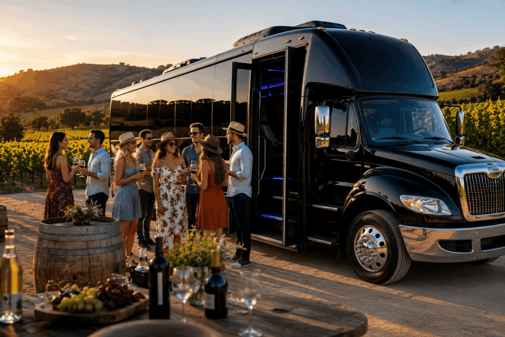 party bus for wine tour orange county