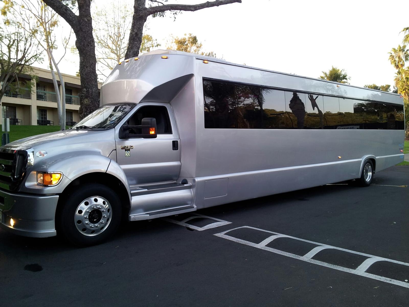 50 Passenger Extra Large Party Bus Exterior